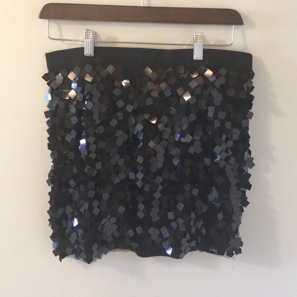 Black sequin skirt